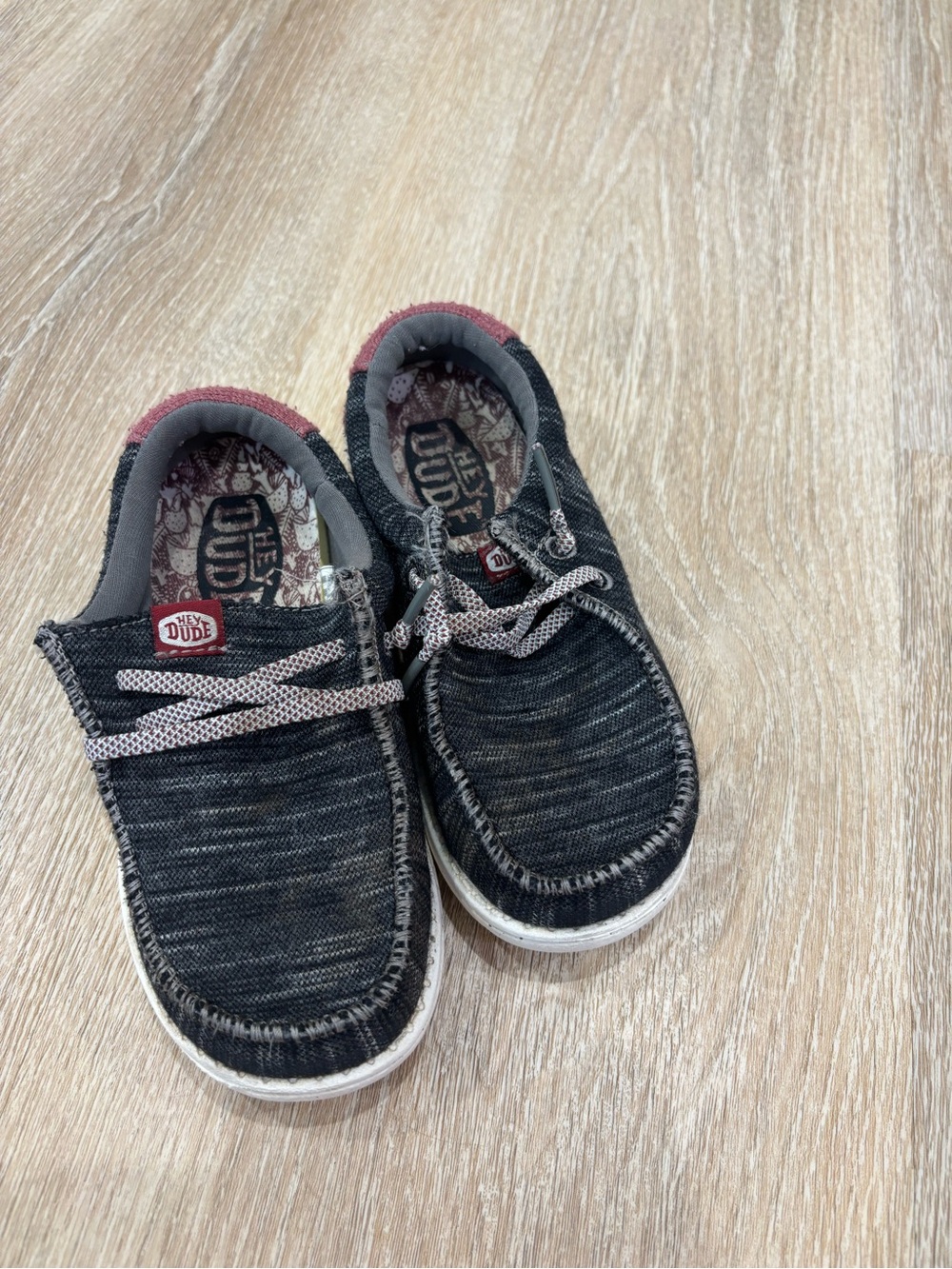 Hey Dude Kids Black Knit Sneakers